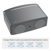Countertop Multifold Hand Paper Towel Dispenser by Oasis Creations, Single Sheet Dispensing – Glossy Gray