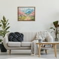 thumbnail image 3 of Stupell Industries Cherry Blossom Mountains Landscape & Nature Painting Brown Floater Framed Canvas Art Print Wall Art, 31 x 25, 3 of 10