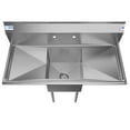thumbnail image 3 of Pemberly Row 15x15x12 NSF Stainless Steel Kitchen Prep/Utility Sink in Silver, 3 of 7