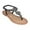 Angie Black, variant on GC Shoes Women's Jeweled T Strap Flat Sandals, Dressy Summer Ankle Buckle Flats, Comfortable Fashion Sandal, Josie/Black/7.5
