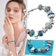 thumbnail image 2 of Pulsera de dijes europeos chapada en oro para mujeres y niñas, brazalete de cristal con forma de corazón de diamante, 2 of 6
