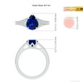 thumbnail image 5 of ANGARA Lab Grown 1.75 Ct Pear Blue Sapphire Split Shank Engagement Ring for Women in 14K White Gold (Size-9x7mm) | Anniversary, Jewelry Gift for Women | Lab-Grown Blue Sapphire Ring, 5 of 8