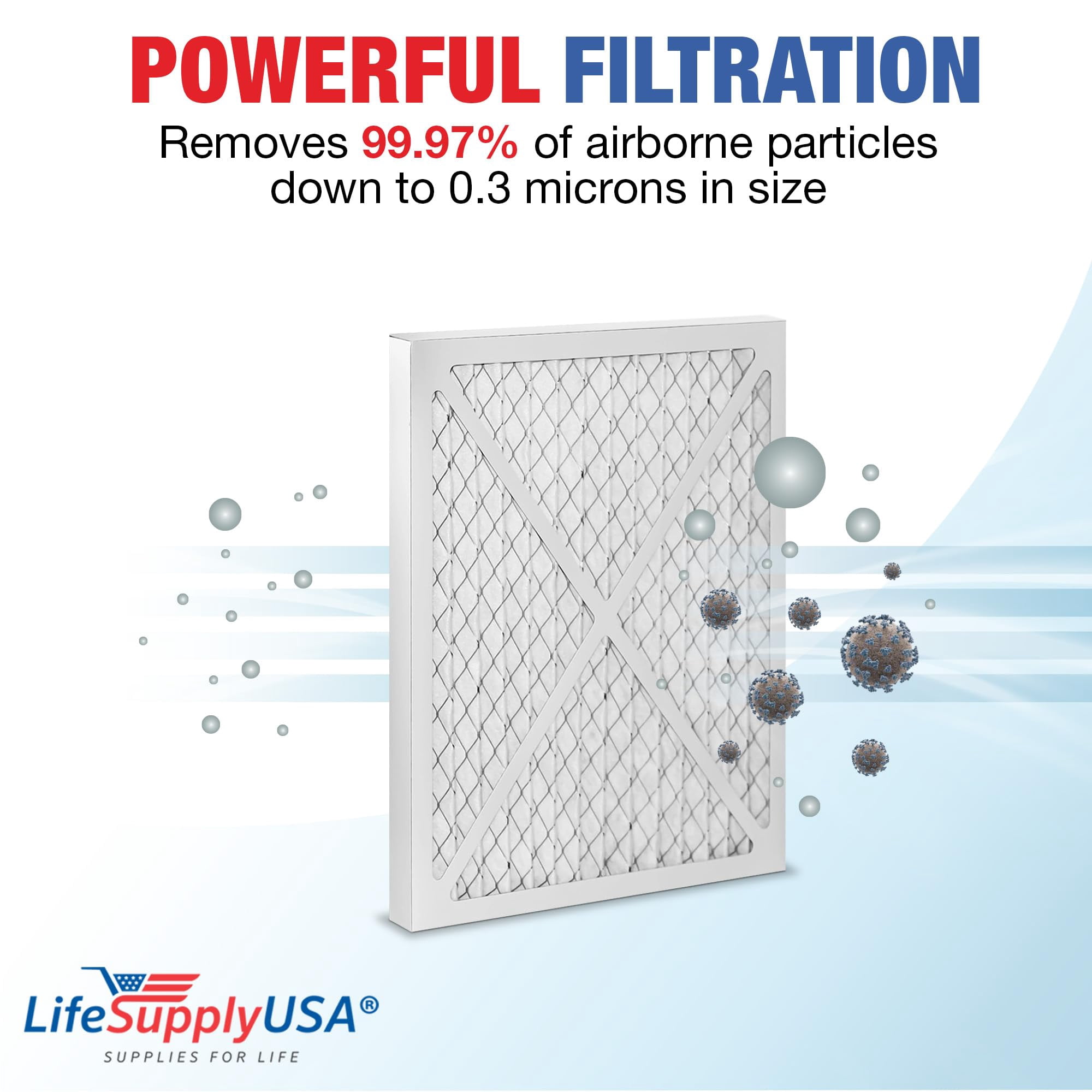LifeSupplyUSA True HEPA Filter Replacement Compatible with Hunter 30212, 30213, 30240, 30241, 30251, 30378, 30379, 30381 & 30382 Air Purifier