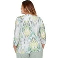 thumbnail image 2 of Alfred Dunner Womens Plus-Size Ikat Medallion Pattern Soft Knit Top, 2 of 4