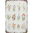 thumbnail image 1 of 8 x 12 in Metal Tin Sign - Birth Month Flower Chart - 8x12 Inch Art for Mom & Dad, 1 of 6
