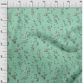 thumbnail image 2 of oneOone Cotton Poplin Twill Light Mint Green Fabric Leaves & Floral Artistic Craft Projects Decor Fabric Printed By The Yard 56 Inch Wide, 2 of 2