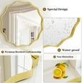 thumbnail image 5 of Easy4Home 36" Wavy Round Decorative Mirror With Deep Frame, Gold, 5 of 5
