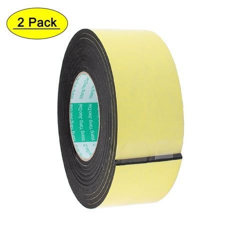 2 Pcs 6CM Width 3 Meters Long 4MM Thick Single Sided Seal Shockproof Sponge Tape