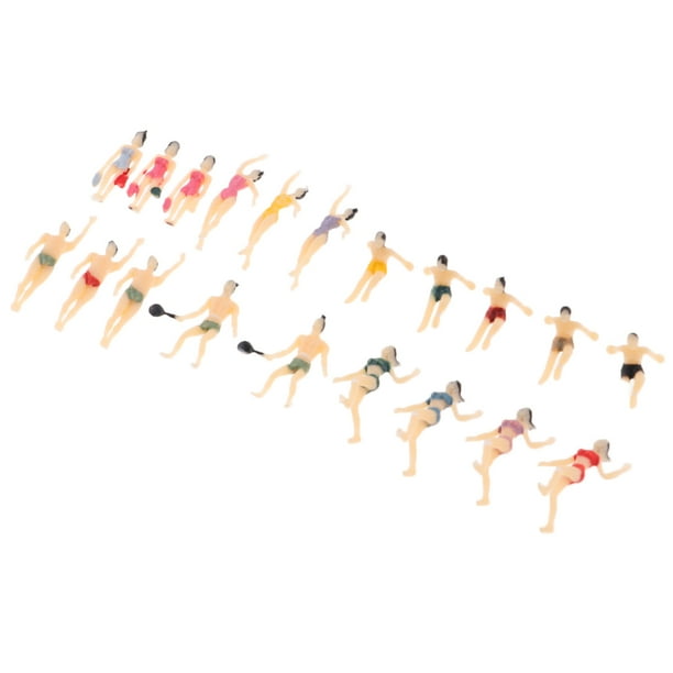 pcs Ho 1 100 Painted Model Figure People Male Female Swimmers 1 7cm Height Walmart Com