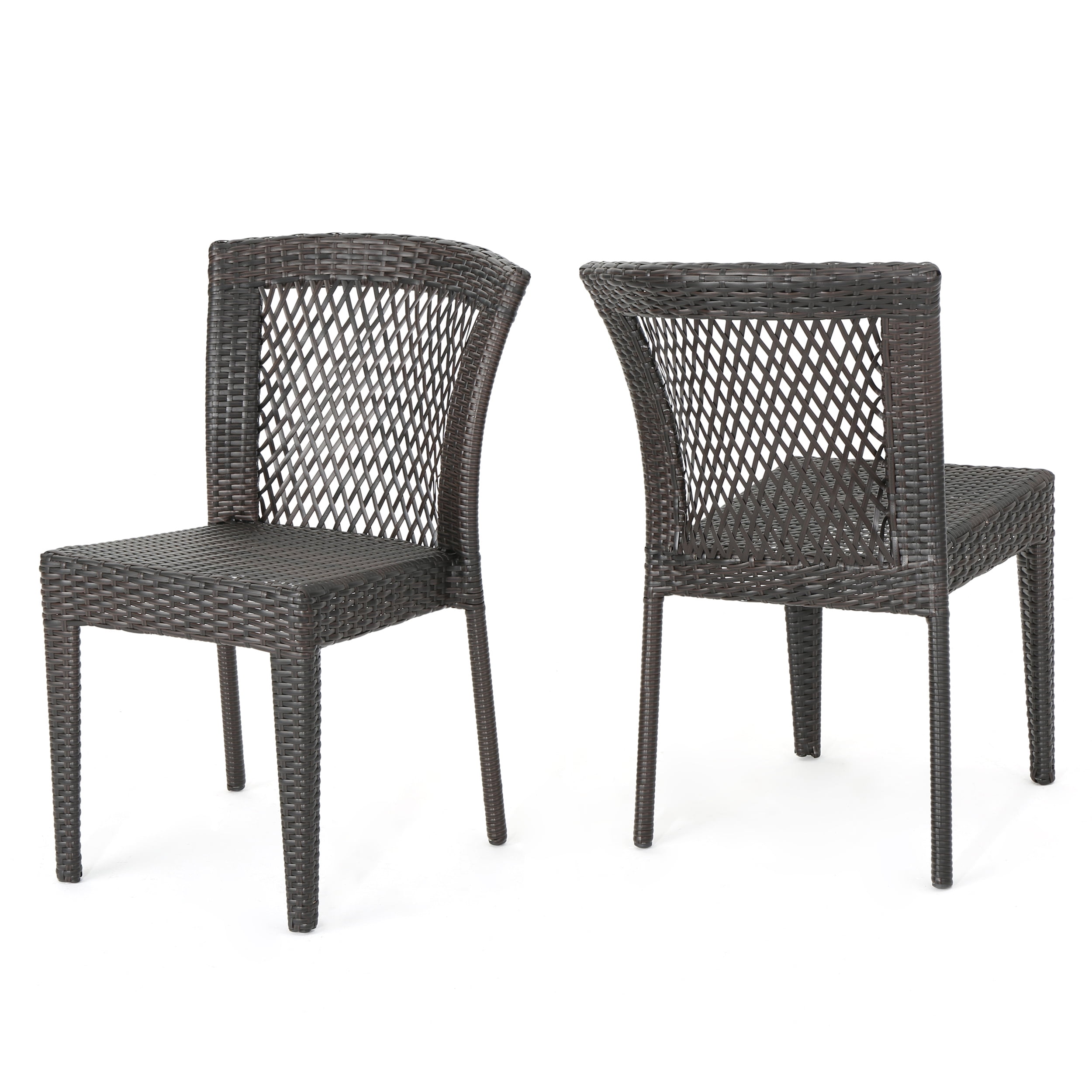 Brown Outdoor Wicker Chairs (Set of 2) - Walmart.com