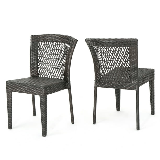 Brown Outdoor Wicker Chairs (Set of 2)