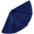 thumbnail image 1 of Sequin Christmas Tree Skirt 24Inch Small Navy Blue Christmas Tree Skirt for Christmas Holiday Party Decoration 24 inch Round MiniTree Skirt for Small/Slim/Tabletop Trees, 1 of 7