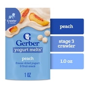 Gerber Snacks for Baby Yogurt Melts, Peach, 1 oz Bag