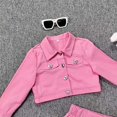 thumbnail image 5 of Fsqjgq Girls 5T Clothes Trendy Girls Clothes Girl's 2 Piece Outfits Button Front Long Sleeve Denim Jacket and A Line Skirt Set Clothing Sets Kids Clothes 2 Piece Outfits Baby Girl Outfits Size 3, 5 of 9