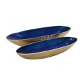 thumbnail image 1 of Sagebrook Home S/2 Bol Ovale en Aluminium de 22/24 Po, Bleu, 1 of 4