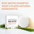 thumbnail image 3 of Rice Water Hair Soap for Growth, Natural Solid Shampoo for Scalp, Volumizing Strengthening Bar – 100g, 3 of 7