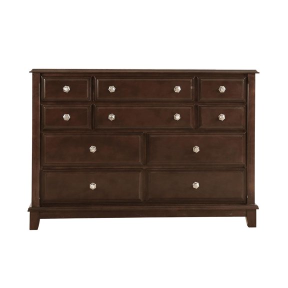 Ashford 10-Drawer Cappuccino Dresser (45 in. X 65 in. X 19 in.)