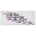 thumbnail image 1 of Butterflies Kitchen Mat, Various Different Wings Feminine Companionship Funny Animal Print, Plush Decorative Kitchen Mat with Non Slip Backing, 47" X 19", Blue Purple Pink, by Ambesonne, 1 of 1
