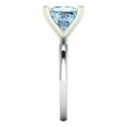 thumbnail image 3 of 3 ct Princess Cut Natural Sky Blue Topaz Solitaire 18K White Gold Womens Engagement Ring, 3 of 5