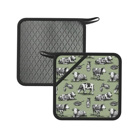 

Lukts Farm Cows for Silicone Anti-hot Mats - Heat Resistant for Kitchen Counter Dish Drying Mat Silicone Trivets Hot Pads for Kitchen Counter
