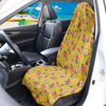 thumbnail image 3 of POLERO 1 Pack Car Seat Towel Cover Easy Install, Compatible with Van Truck Seat Car Interior Terry Cloth Car Seat Cover, Mustard Yellow Floral Print, 3 of 7
