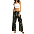 thumbnail image 5 of QAFOPEH Women Christmas Day Print Drawstring Wide Leg Long Pant, 5 of 7