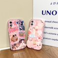 thumbnail image 3 of Redmi A1 12C Note 12 11 10 9 Pro 10C 12 4G 10 9A 9T 9C Xiaomi Lite Poco X3 3D Wave Pink Kitten Ilustración Transparente Funda De Teléfono Protección Suave Cubierta Trasera, 3 of 4