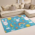 thumbnail image 2 of Cartoon Rabbit Pattern Memory Foam Area Rug 60"x39" Non Slip, Absorbent, Fade Proof for Living Room, Bedroom, Office, 2 of 7