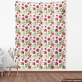 thumbnail image 3 of Ambesonne Floral Fabric by the Yard Upholstery, Scribbled Flowers and Leaves, 2 Yards, Pink Green, 3 of 4