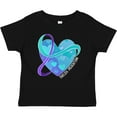 thumbnail image 3 of Inktastic Suicide Prevention Awareness Purple and Teal Heart Ribbon Boys or Girls Baby T-Shirt, 3 of 5