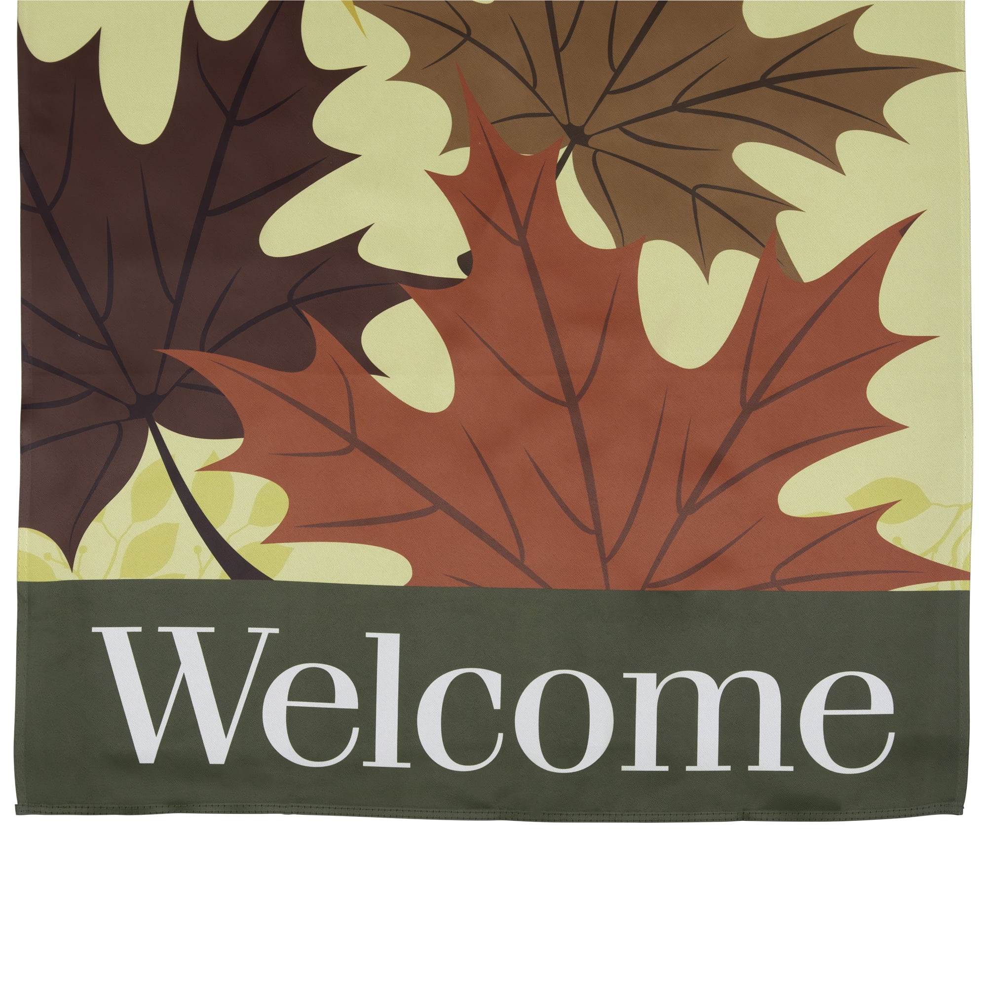 Red and Yellow Fall Leaves Welcome Outdoor Garden Flag 28" x 40"