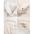 thumbnail image 5 of Women's Fluzzy Sherpa Fleece Pajamas Warm Pullover Lapel Sleepwear Sets, 5 of 8