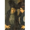 thumbnail image 2 of Weir, J Alden 23x32 Black Ornate Wood Framed with Double Matting Museum Art Print Titled - The Green Bodice, 2 of 4