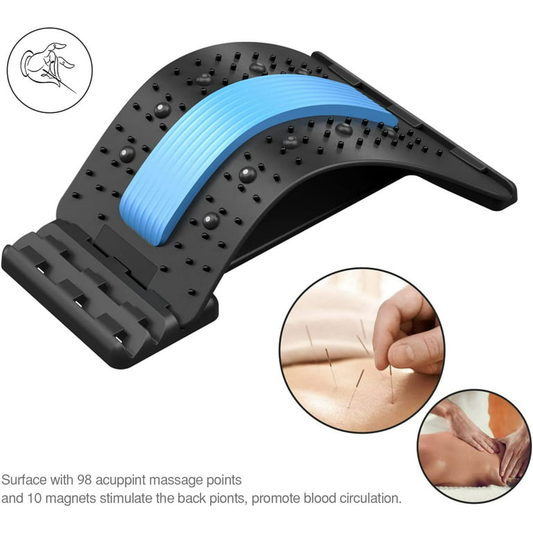 Back Stretcher, 3 Level Adjustable Back Neck Massager Upper & Lower Back  Pain Relief Device With Magnetic Therapy For Herniated Disc, Sciatica,  Scolio