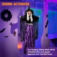 thumbnail image 4 of Joyfy 47" Halloween Decorations Outdoor,Life Size Animated Witch Scary Decorations Halloween Motion Activated Witch with LED Eyes & Sound,Haunted House Decor, 4 of 8