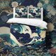 thumbnail image 4 of Kanagawa Gran Ola Funda Nórdica Patrón Japonés Juego de Cama, Edredón de Algodón, 4 of 5