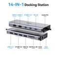 thumbnail image 2 of Estación de acoplamiento Selore USB C 14 en 1 con triple pantalla, 100 W PD, 2 of 7