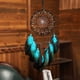 thumbnail image 3 of Atrapasueños bohemio con plumas para colgar en la pared, adorno decorativo para sala de estar. Azul, 3 of 9