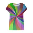 thumbnail image 3 of Birdeem Mode Femmes Mode Manches Courtes Col Rond T-Shirt Imprimé Blouse Tops Amples, 3 of 6