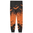 thumbnail image 5 of Domuza Mens Halloween Pajamas Pants Casual Stretch Waist Drawstring Jogger Pj Pants Horror Novelty Graphics Comfy Soft Home Trousers Black L, 5 of 6