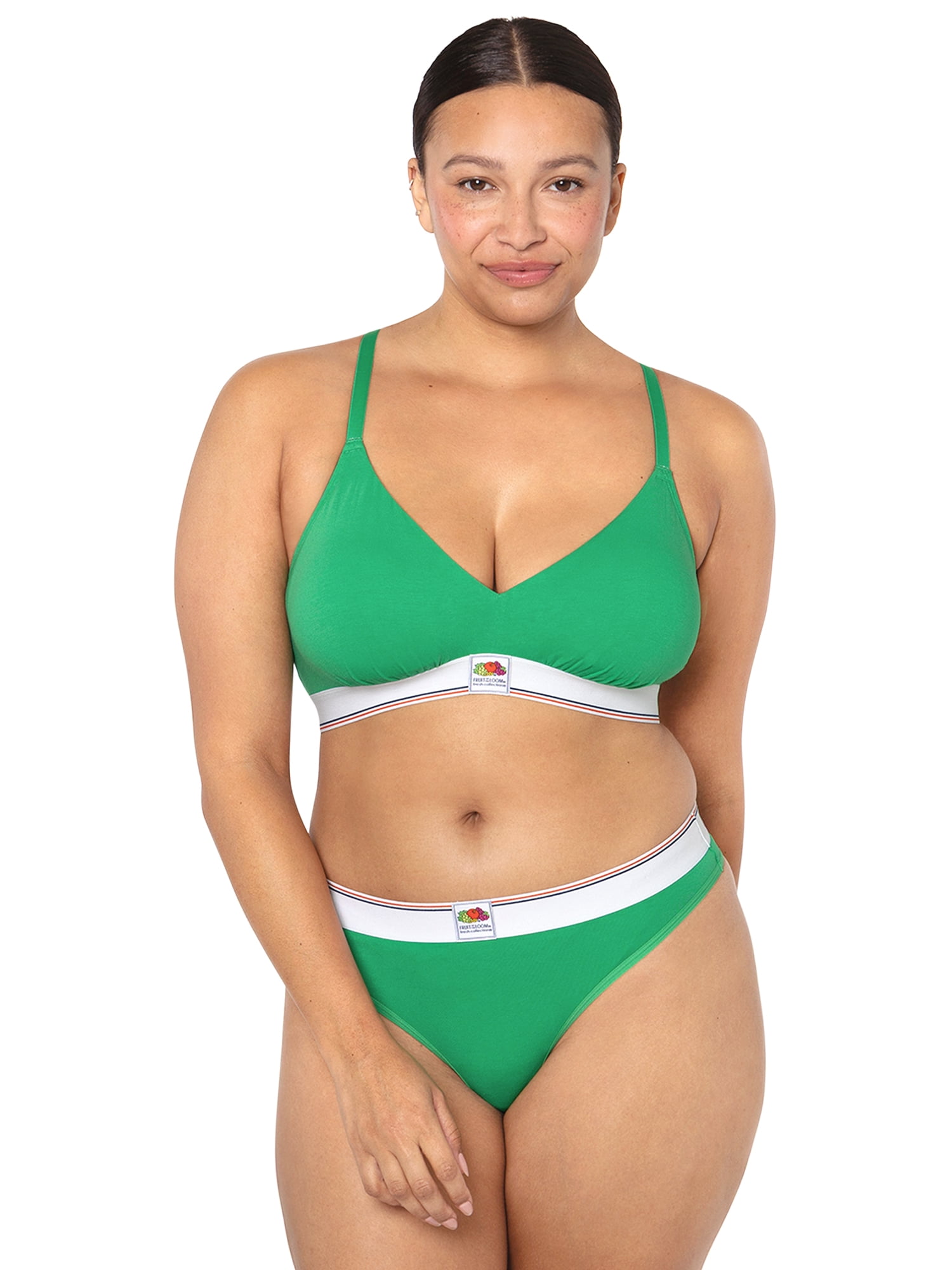 fresh collection by Fruit of the Loom Women's Cotton Triangle Bralette