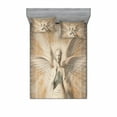 thumbnail image 2 of Ambesonne Vintage Fitted Sheet & Pillow Sham Set, Woman in Medieval Vintage, Twinxl, Yellow and White, 2 of 3
