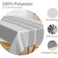 thumbnail image 3 of 60x84inches Rectangle Tablecloths Elegant Grey and White Stripes Minimalism Table Cloth Washable and Durable Polyester Table Cover for Dining Room Kitchen Buffet Banquet Parties Supplies, 3 of 7