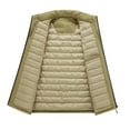 thumbnail image 3 of Dagegui Men's Quilted Lined Vest Zip Up Stand Collar Sleeveless Jackets Lightweight Fall Winter Outdoor Vests with Pockets Khaki M, 3 of 4
