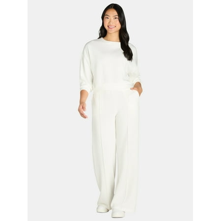 Scoop Women’s and Women’s Plus Ultimate Scubaknit Seamed Sweatpants, Sizes XS-4X