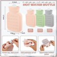 thumbnail image 3 of 3 Pcs Mini Hot Water Bottle Silicone Hot Water Bottle With Cover Microwave Baby Water Bottles Small Hot Water Bag For Kids Travel Pain Relief Holiday, 3 of 5