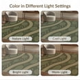 thumbnail image 7 of ODIKA 4'x6' Olive Green Midcentury Modern Flowing Wave Washable Area Rug Abstract Curved Lines with Scattered Dots for Bedroom, Reading Nook, Pet Friendly & Non-Shedding, 7 of 7