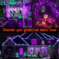 thumbnail image 3 of Battery Operated Purple Halloween Lights,16ft 50 LED Black Wire String Lights with Remote & Timer, 8 Modes Twinkle Christmas Tree Lights Waterproof Indoor Outdoor Decoration, 3 of 7
