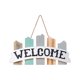 thumbnail image 1 of Retro Decorativo Puerta Signo Colgante Madera Bienvenido a Casa Puerta Signo Cafetería Casa de Té Decoración de Pared, 1 of 7