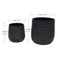 thumbnail image 6 of Olurrisa Large Round Planters Set of 2 (16.14"x15.75" & 11.8" x11.42'') - Lightweight Magnesium Oxide Plant Pot with Texture -Concrete Planter Pots with Drainage Hole – Indoor & Outdoor Use, 6 of 8